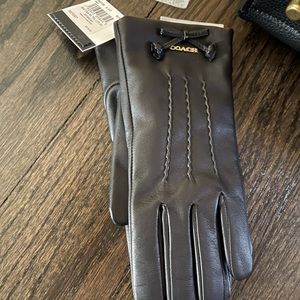 Coach luxury leather coach gloves